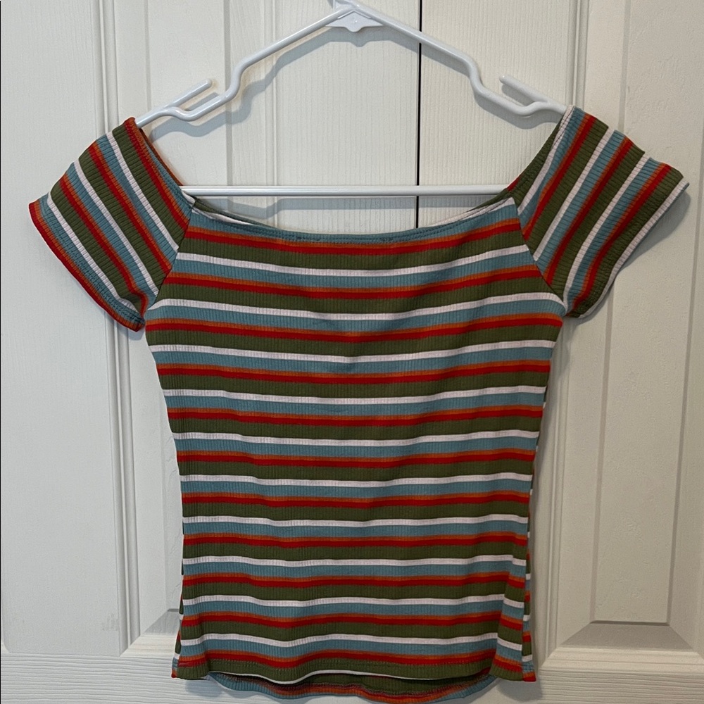 Striped Off-Shoulder Top - Picture 3 of 3